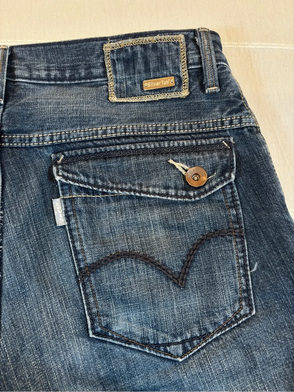 Levi’s SilverTab Denim Shorts Men’s 34 Blue Medium Wash 100% Cotton Skater Jorts